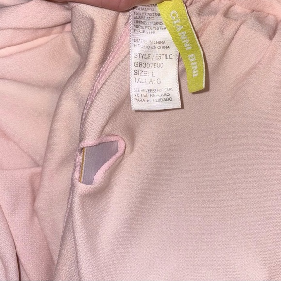 Gianni Bini Palm Print Ruffle Plunge One Piece Swimsuit Women’s Large - Picture 5 of 6